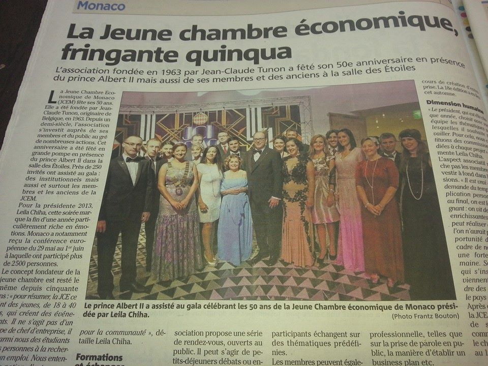 GALA DES 50 ANS DE LA JEUNE CHAMBRE ECONOMIQUE DE MONACO