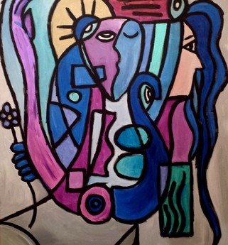 THE LOVER 92 X 65 CM